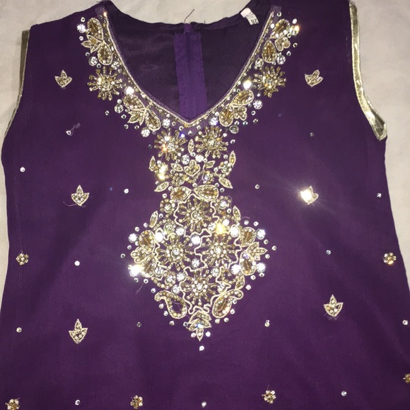 Beautiful Bollywood 3 Piece outfit size age 6 - Picture 3 of 8